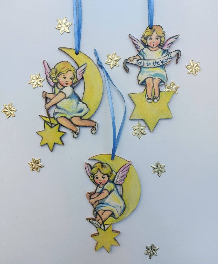 Hope Angel ~ Hanging Wooden Decoration