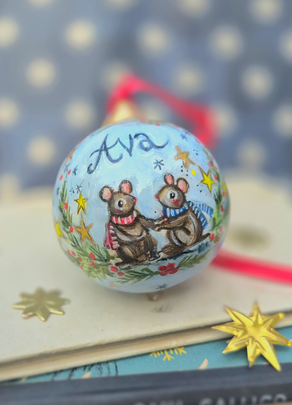 Personalised , Limited Edition Hand Painted Bauble ~2026