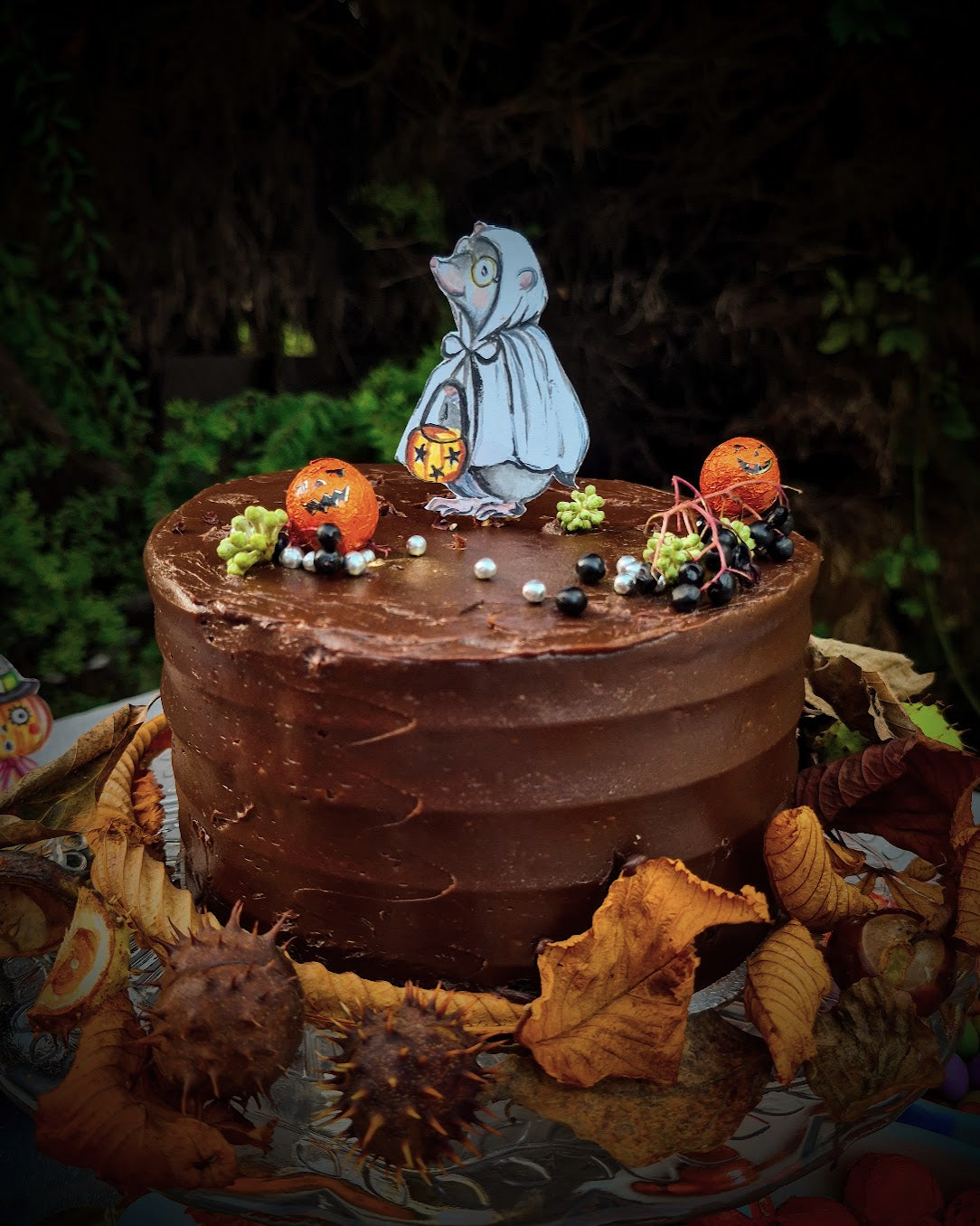 Set Of Spooky Woodland Friends ~ Wooden Cake Toppers