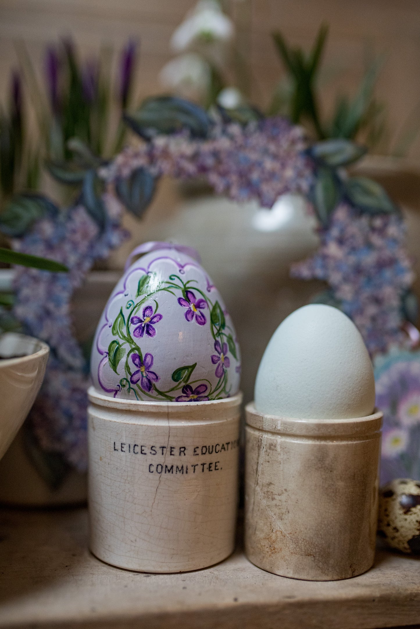 Lilac Garland ~ Hanging Wooden Floral Garland