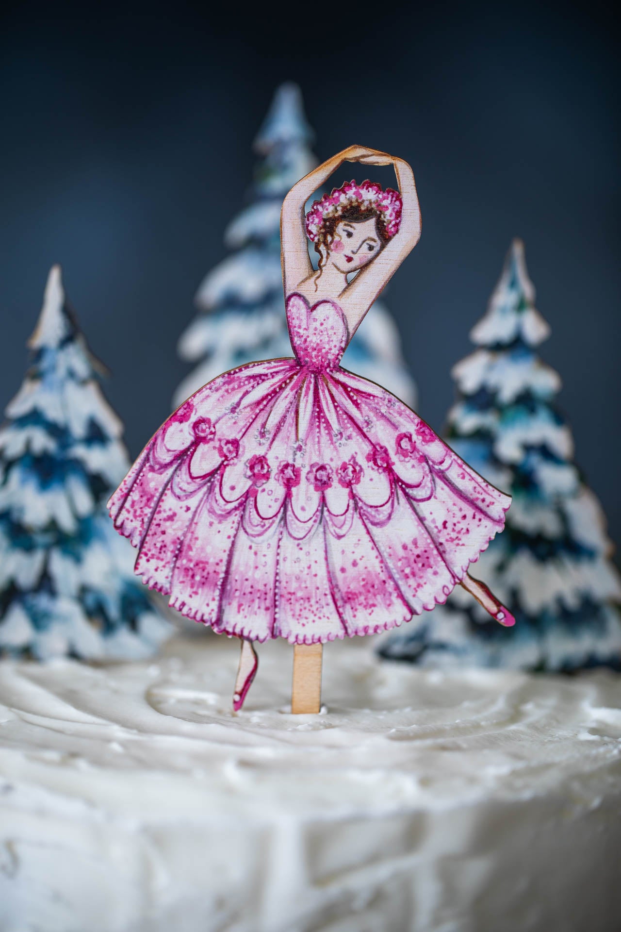 Sugarplum Fairy - Wooden Cake Topper