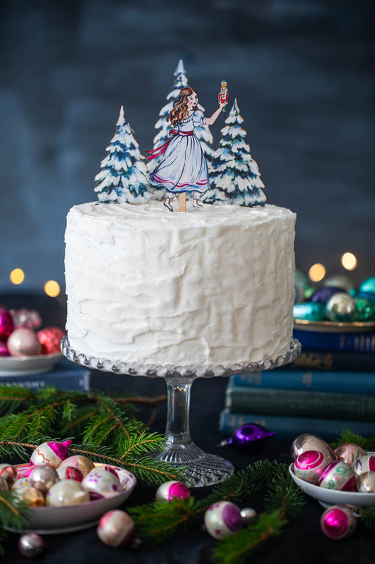 Clara and the Nutcracker ~  Wooden Cake Topper