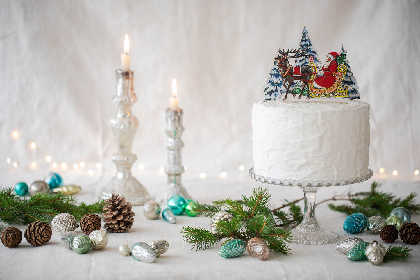 Christmas Eve ~ Wooden Christmas Cake Topper