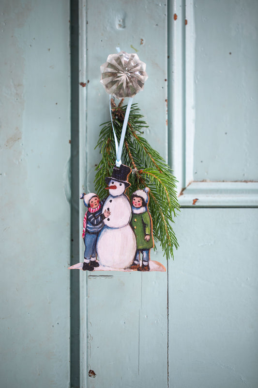 One Snowy Day ~ Hanging Wooden Decoration