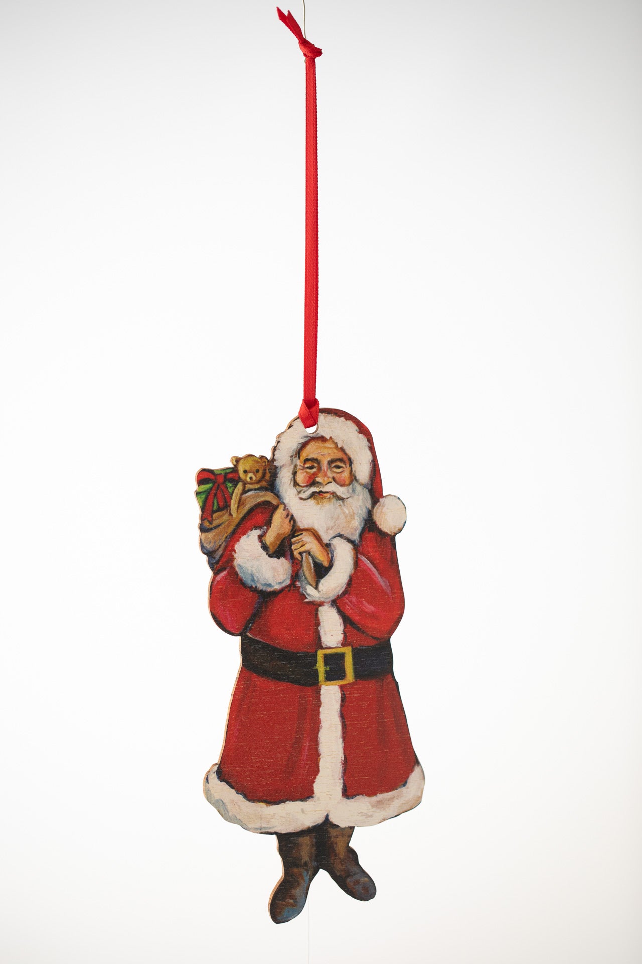 The Night Before Christmas ~ Father Christmas ~ Hanging Wooden Decoration