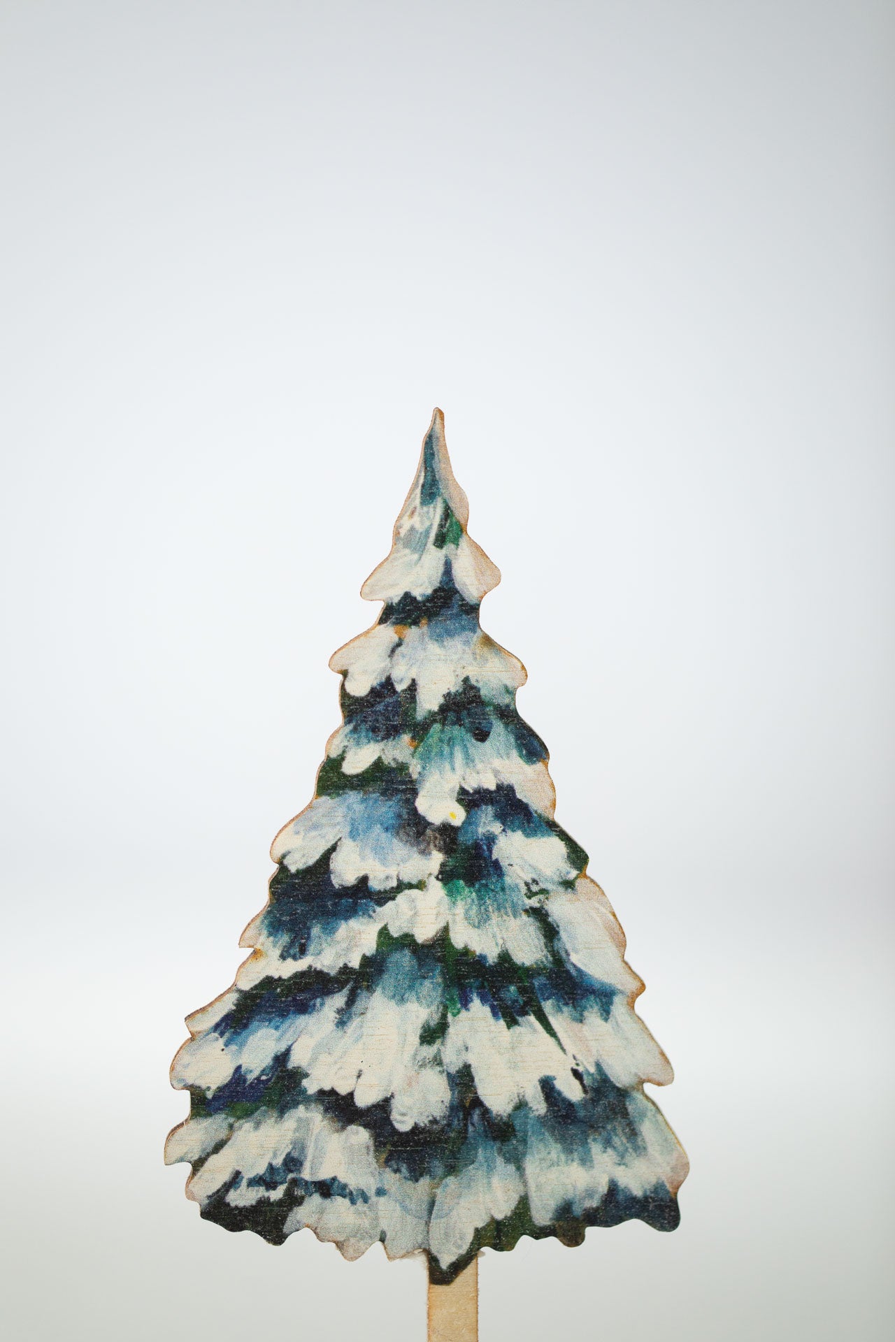 Snowy Trees ~ Set of 3 Wooden Cake Toppers
