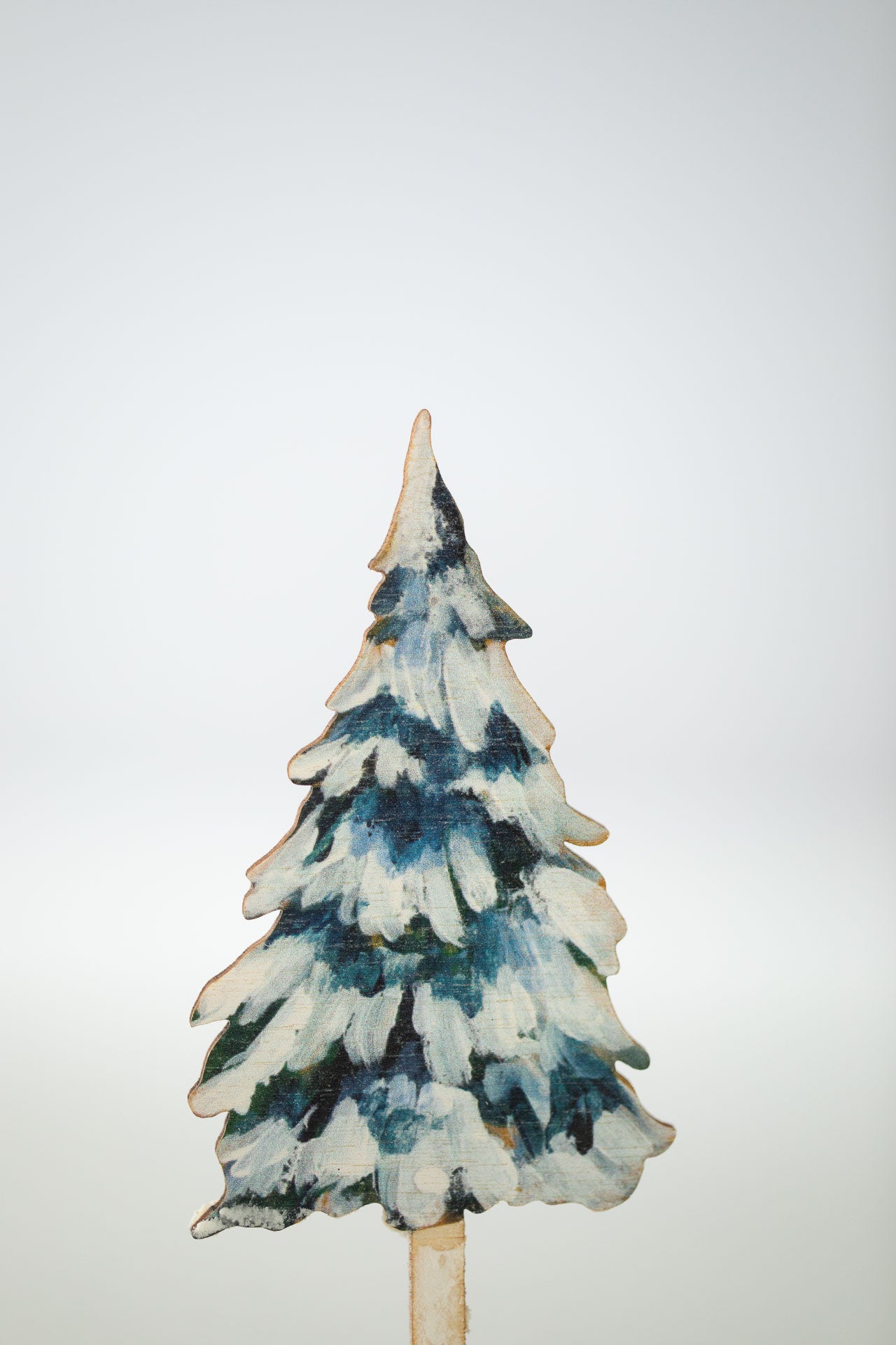 Snowy Trees ~ Set of 3 Wooden Cake Toppers