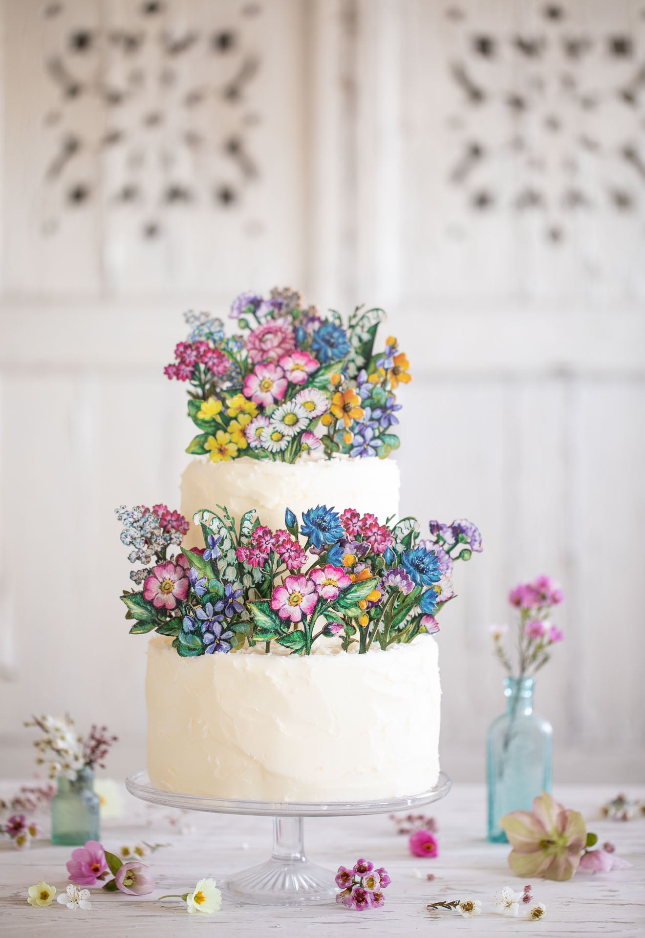 Wild Flower Meadow Cake Topper ~ Wooden Cake Topper * Coming soon*