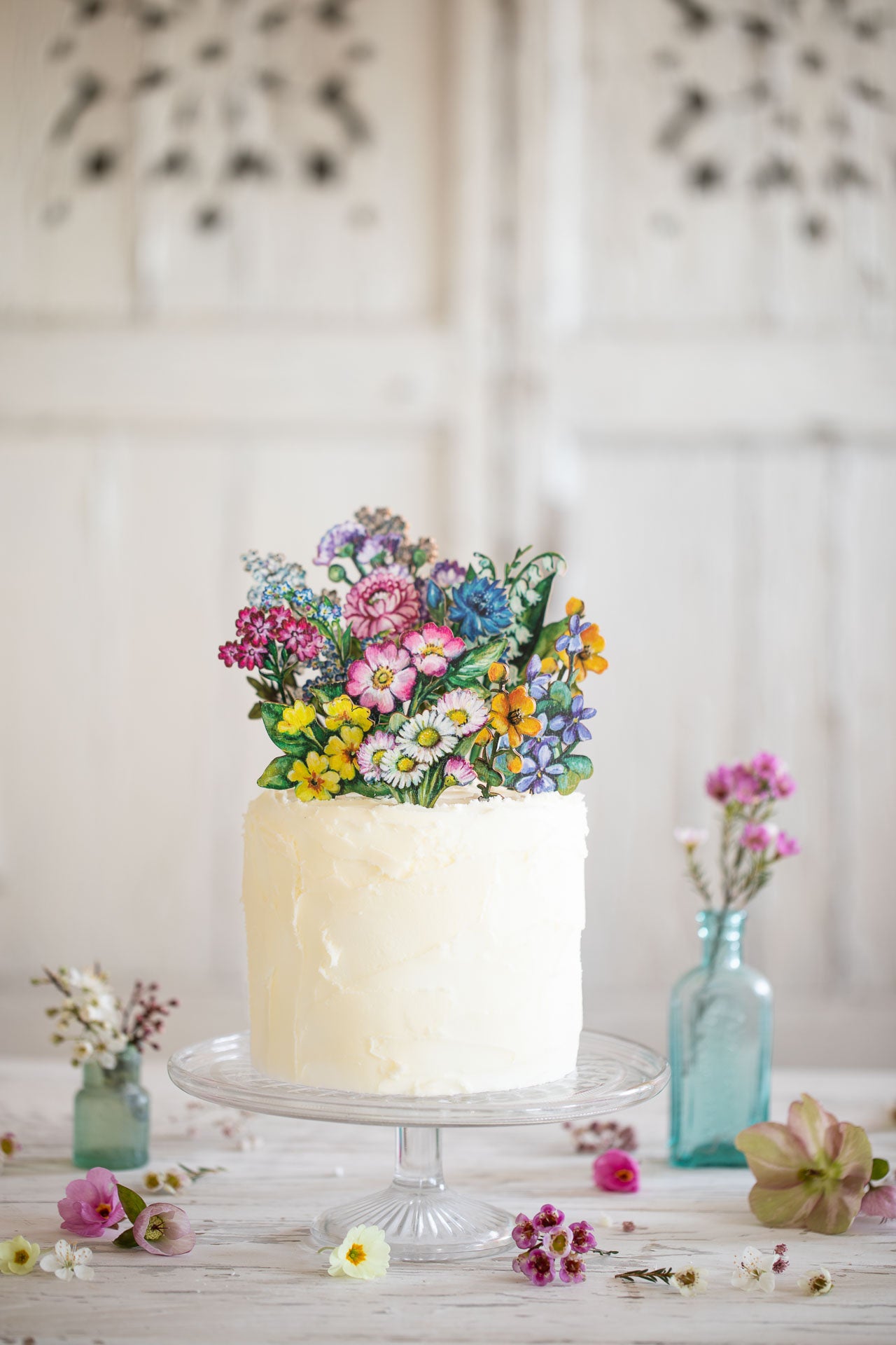 Collection of Eight Meadow Flowers ~ Wooden Stems