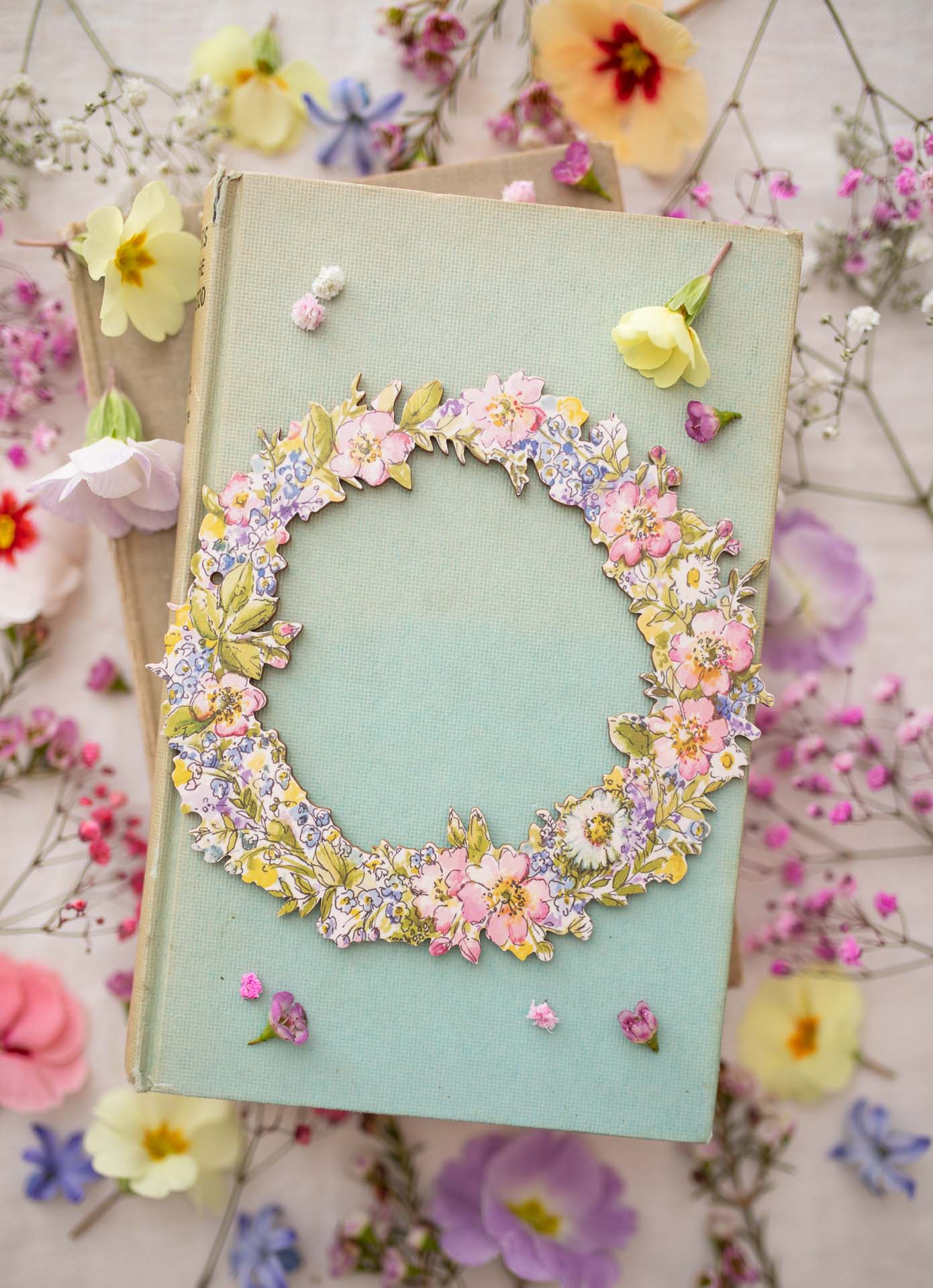 Flowers of the Meadow ~ Hanging Wooden Garland