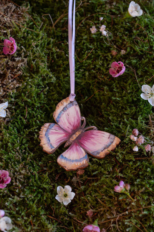 Pretty Butterfly ~ Hanging Wooden Decoration