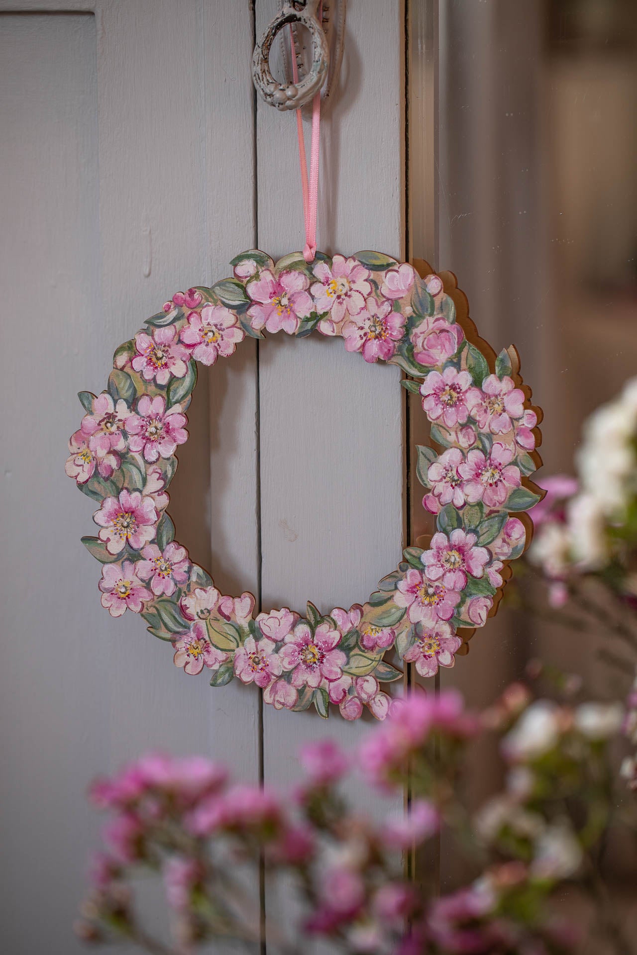 Blossom Garland ~ Hanging Wooden Garland