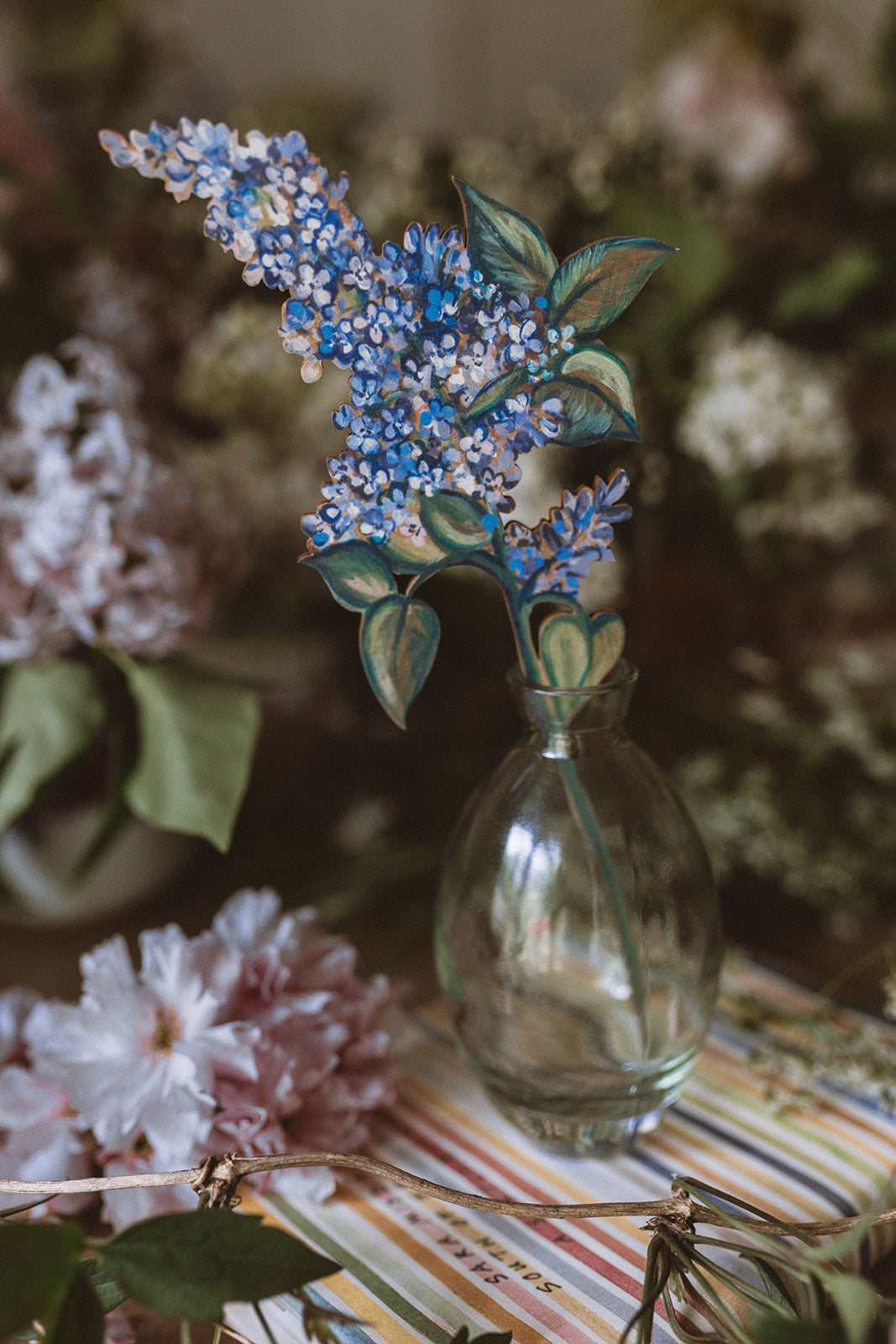Lilac - Single Wooden Flower