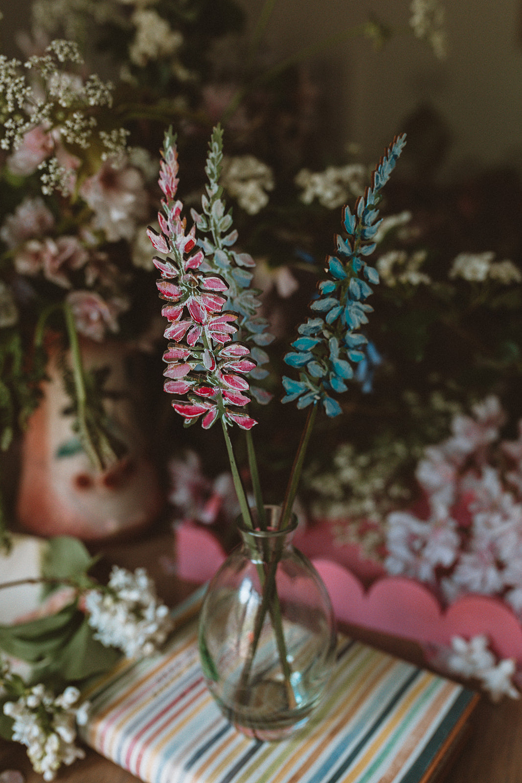 Lupin - Single Wooden Flower