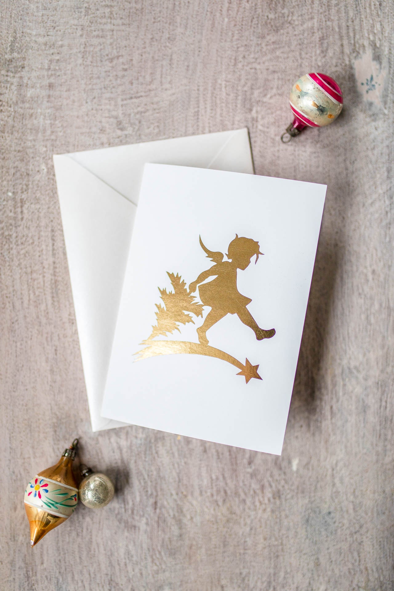 Believe ~ Gold Foiled Angel pack of Christmas Cards