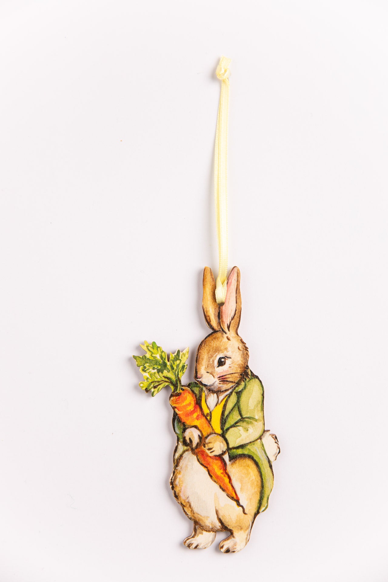 Mr Bunny with Carrot Hanging Wooden Decoration~ Fortnum & Mason X Amy Swann