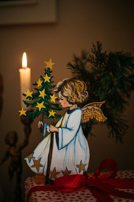Christmas Angel (white) ~ Candle Holder