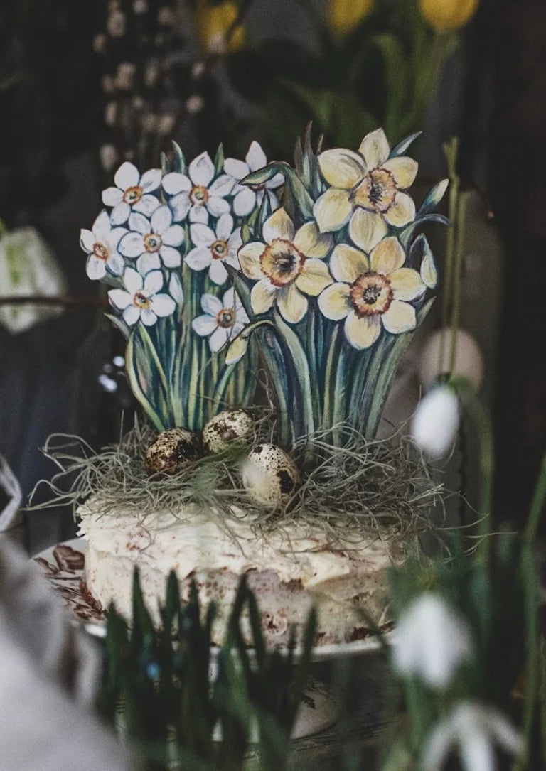 White Daffodil Cake Topper ~ Amy Swann X Ivy Joan Collaboration
