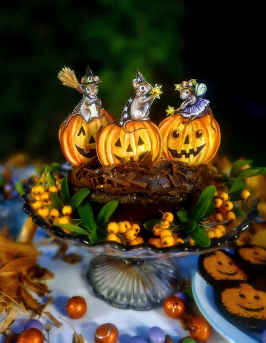 Bibbidi Bobbidi BOO! ~ Wooden Cake Topper Trio