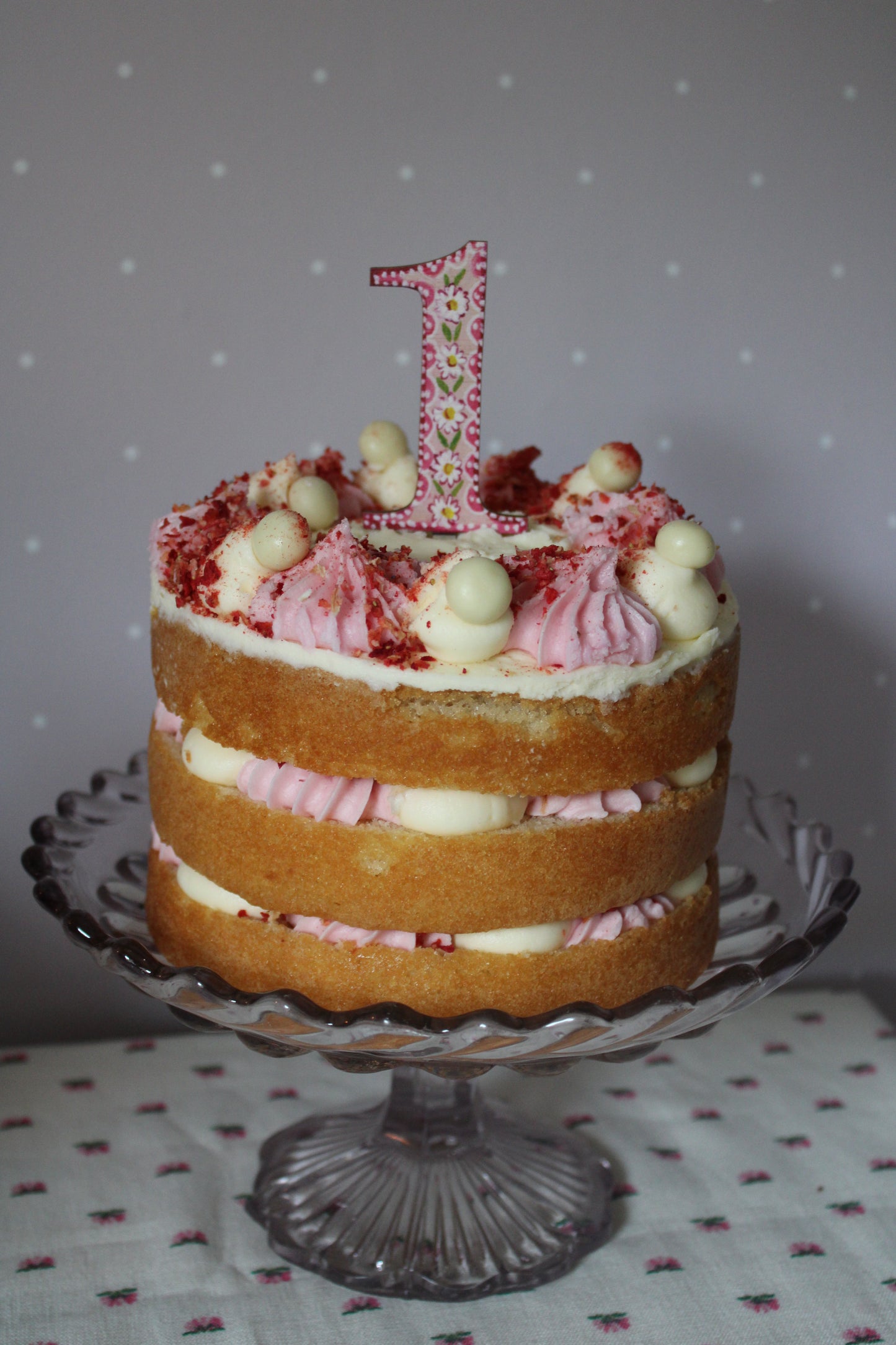 Number 1 - Wooden Cake Topper