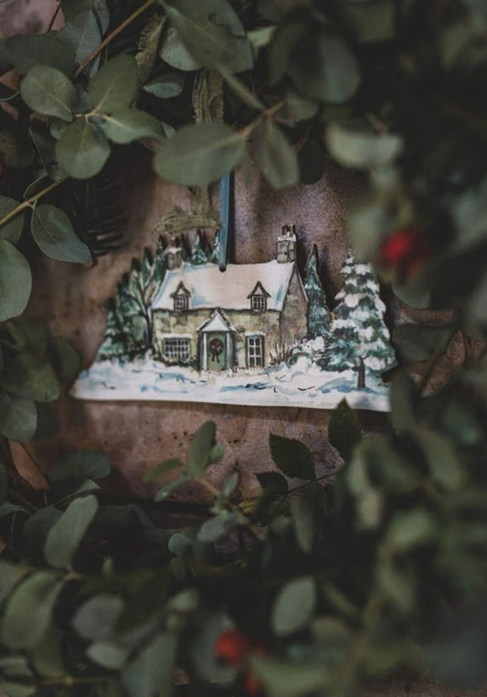 Cottage Farm Christmas ~ Amy Swann X Ivy Joan Collaboration ~ Hanging wooden Decoration