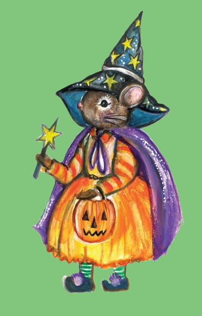 Dotty the Magic Mouse- Wooden Hanging Decoration