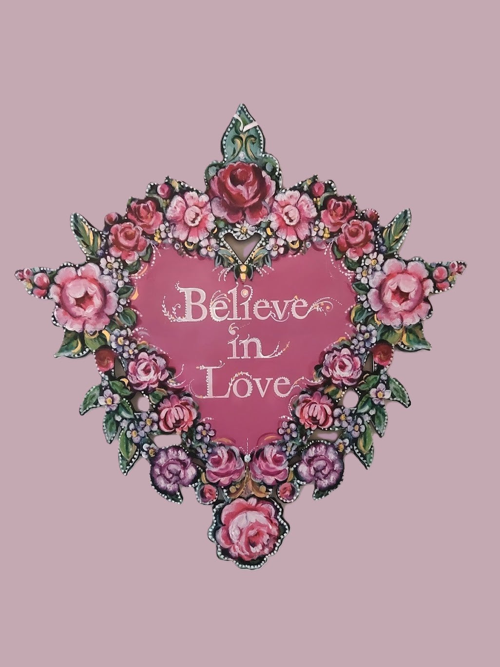 Believe in Love ~ Wooden Heart (Medium)