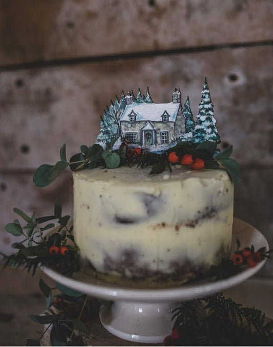 Cottage Farm Christmas ~ Amy Swann X Ivy Joan Collaboration Wooden Cake Topper
