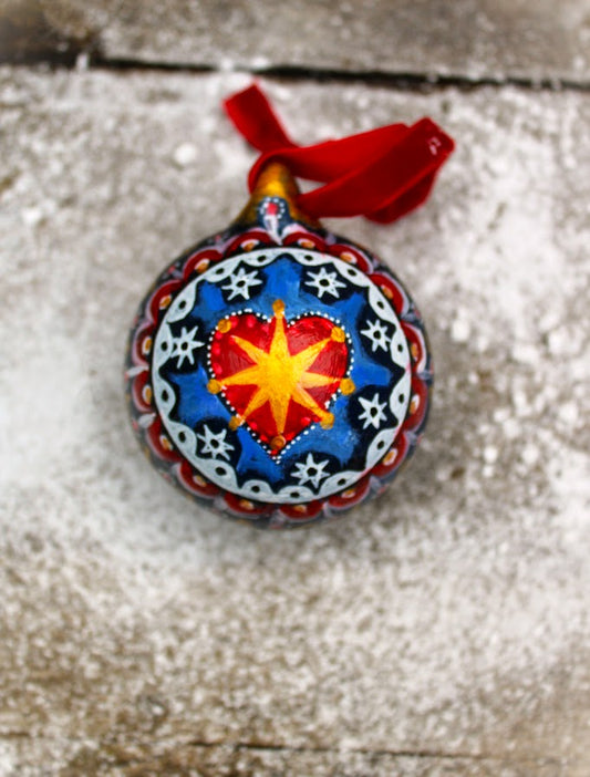 Star of Wonder ~ Hand Painted Ceramic Bauble
