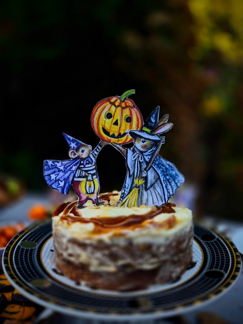 Lets Get Spooky~ Wooden Cake Topper