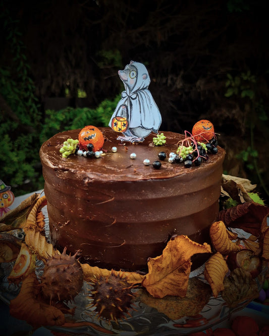 Monty the Ghostie Mole ~ Wooden Cake Topper