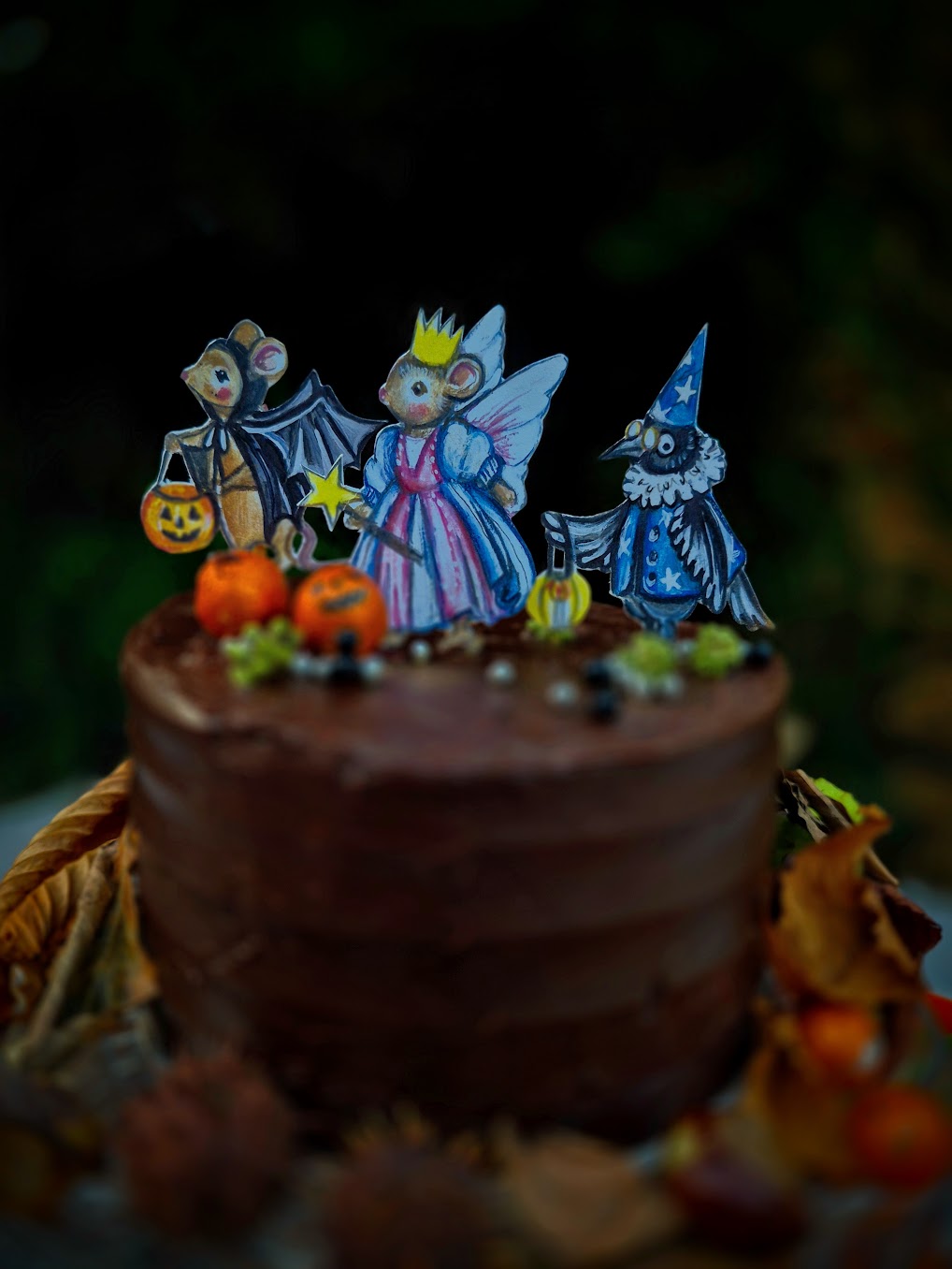 Bert the Bat Mouse ~ Wooden Cake Topper