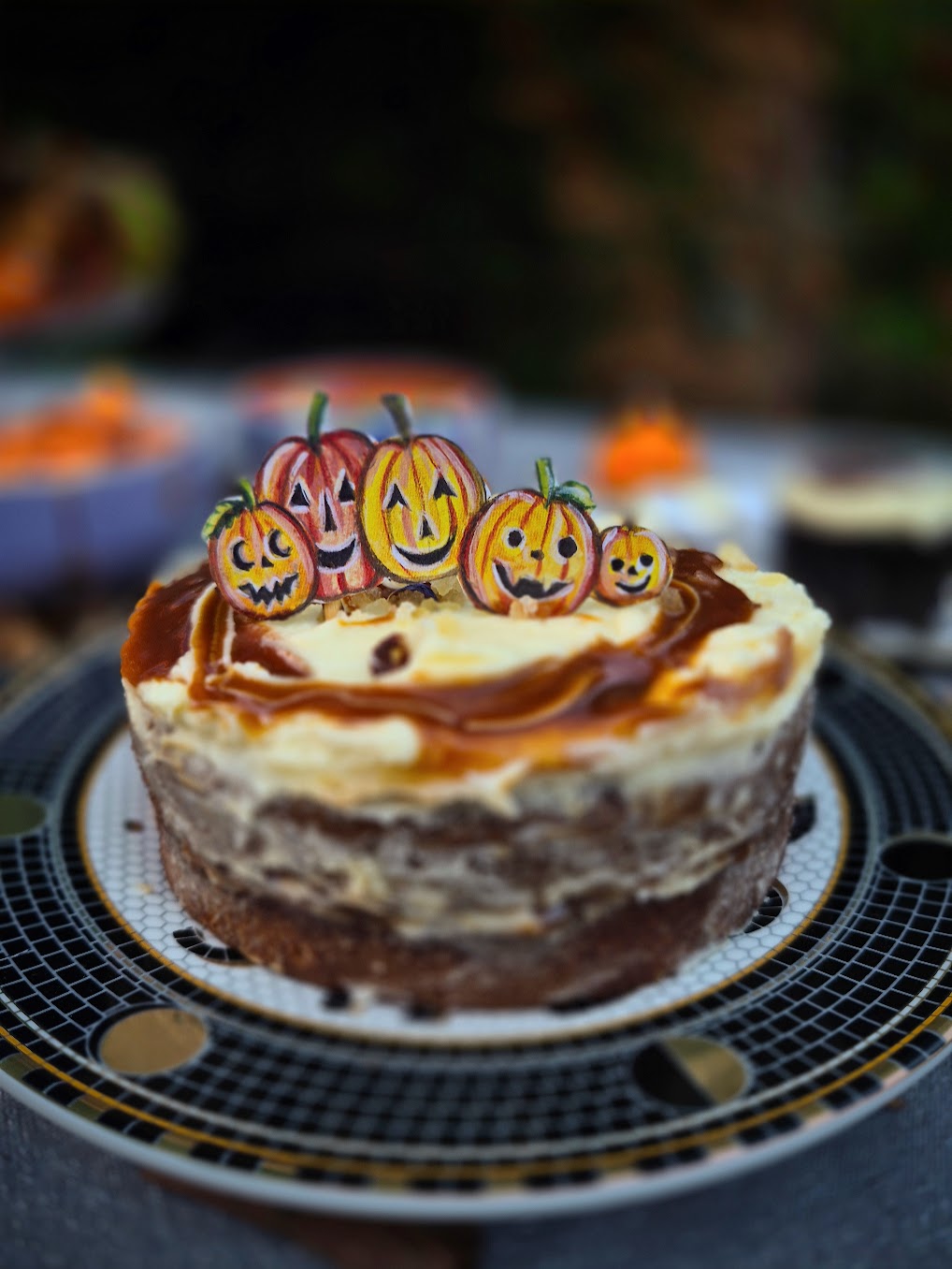 Pumpkin Patch ~ Wooden Cake Topper