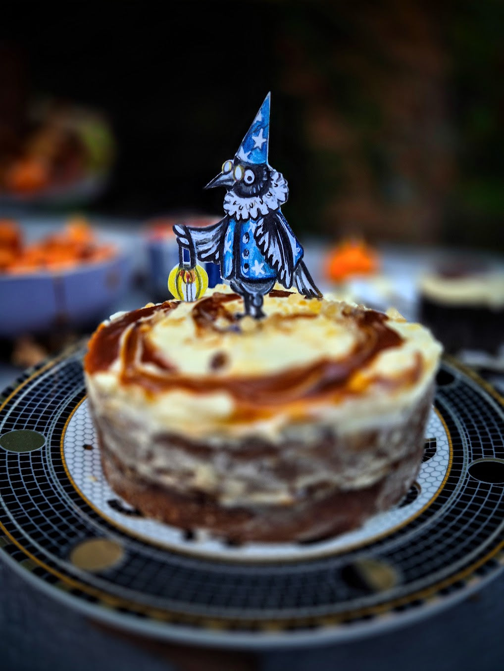 Peter the Magical Crow- Wooden Cake Topper