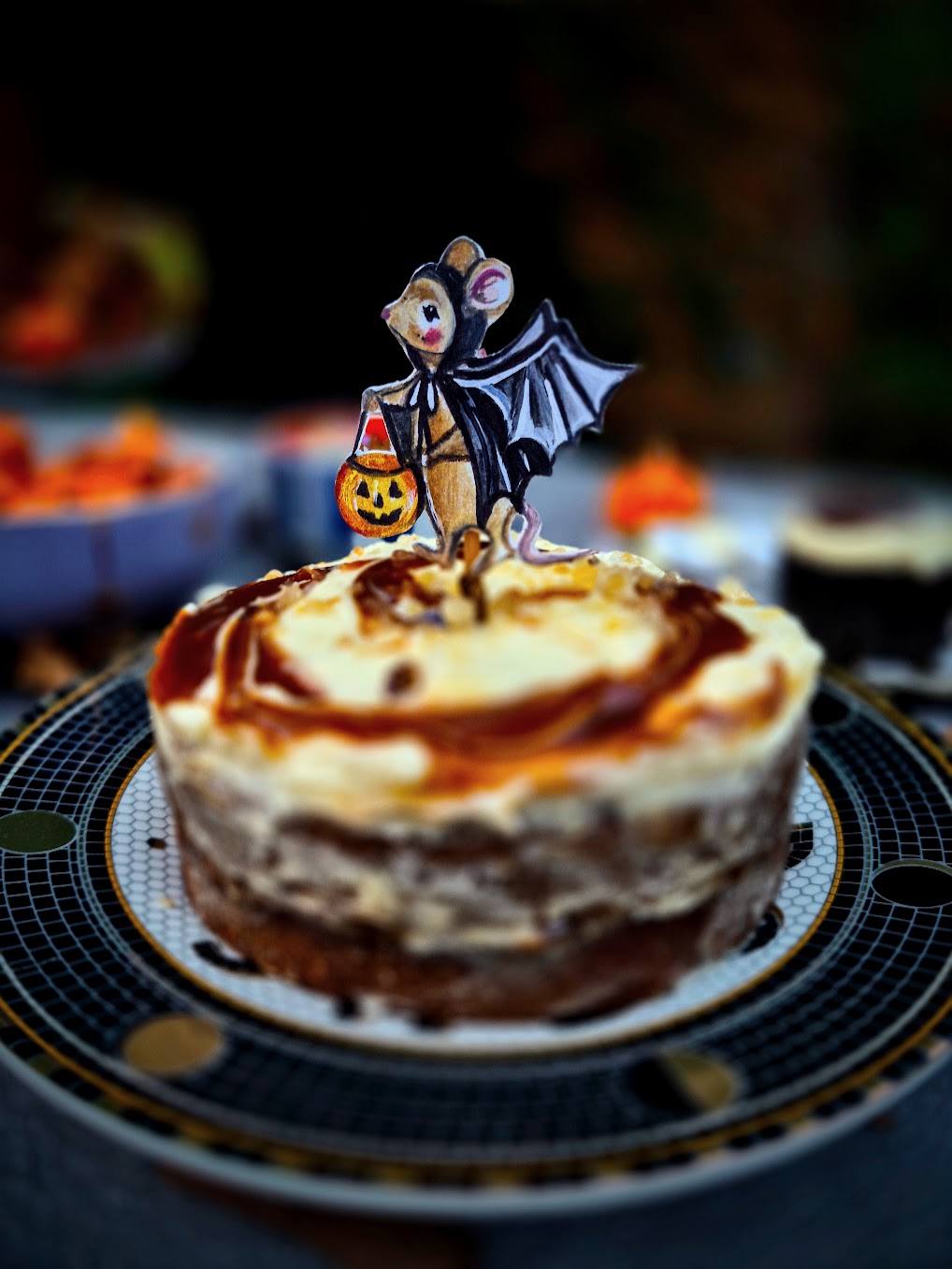 Bert the Bat Mouse ~ Wooden Cake Topper