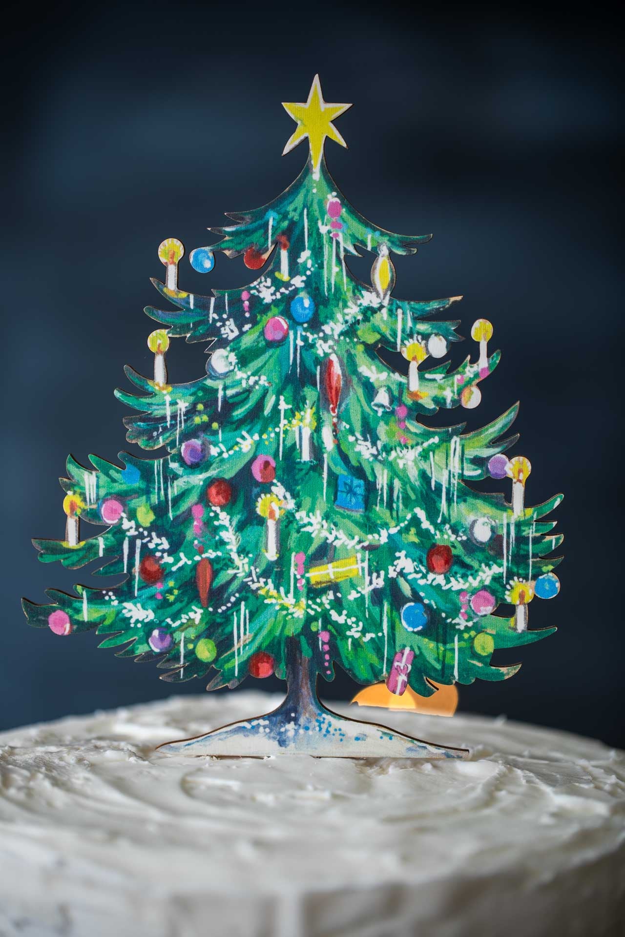 The Little Christmas Tree ~ Wooden Cake Topper