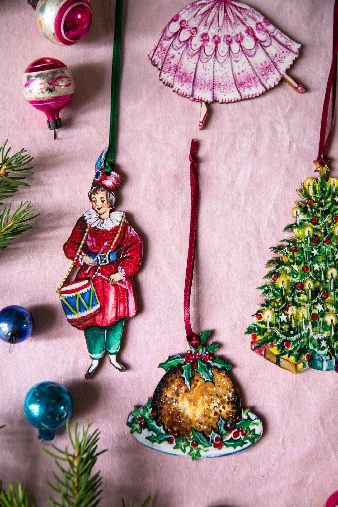 12 Days of Christmas ~ 12 Drummers Drumming ~ Hanging Wooden Decoration