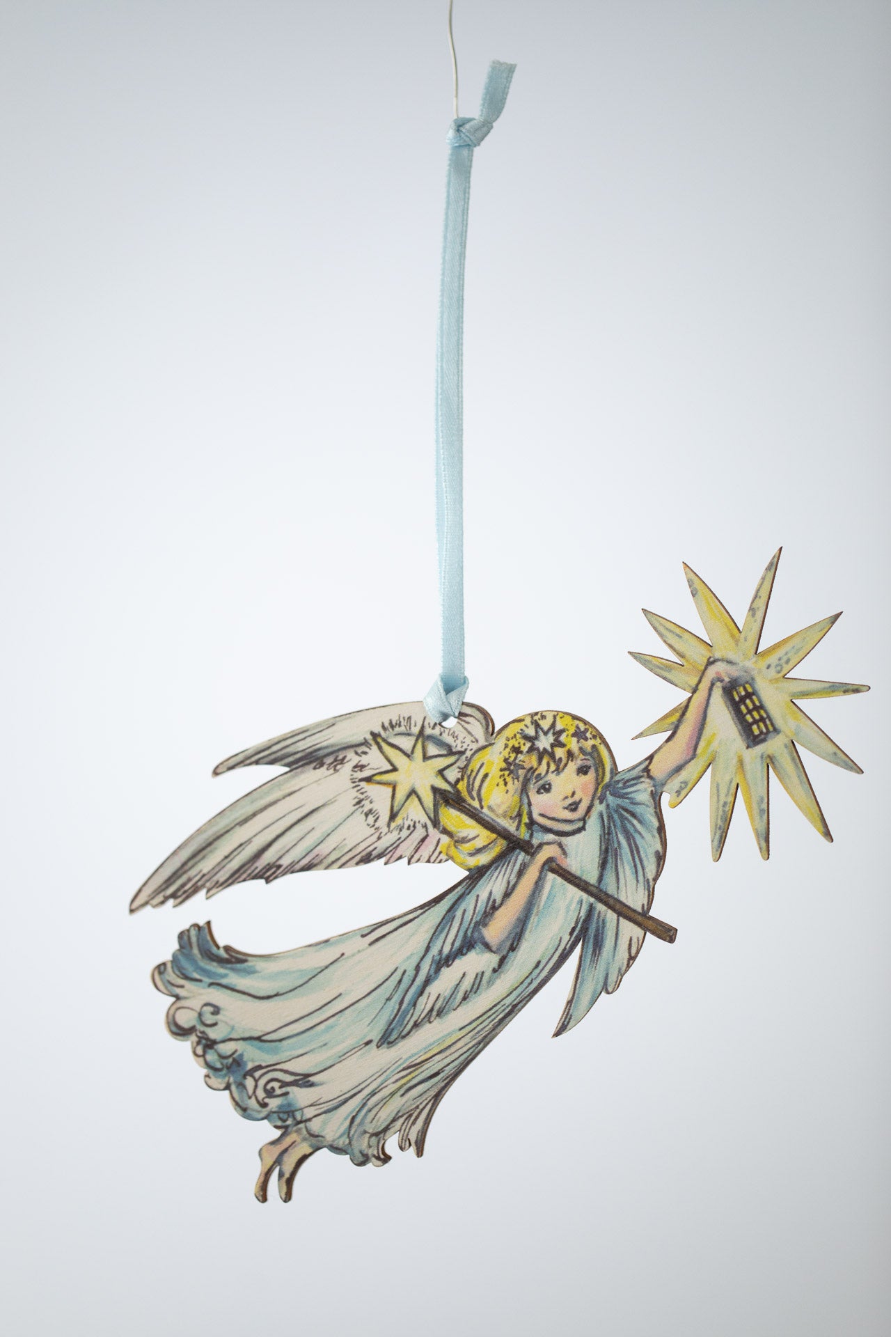 Flights of Angels ~ Hanging Wooden Decoration