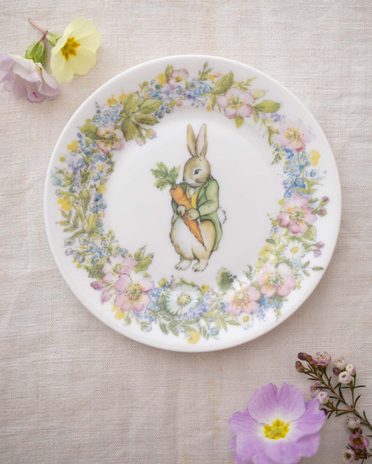 Garden Bunny ~ 6.5" Fine Bone China Side Plate