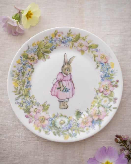 Forget Me Not Bunny ~ 6.5" Fine Bone China Side Plate