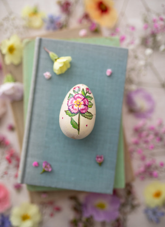 Clementine ~ Hand Painted Wooden Egg