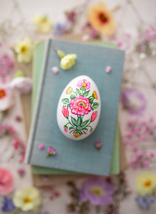 Delilah ~ Hand Painted Wooden Egg