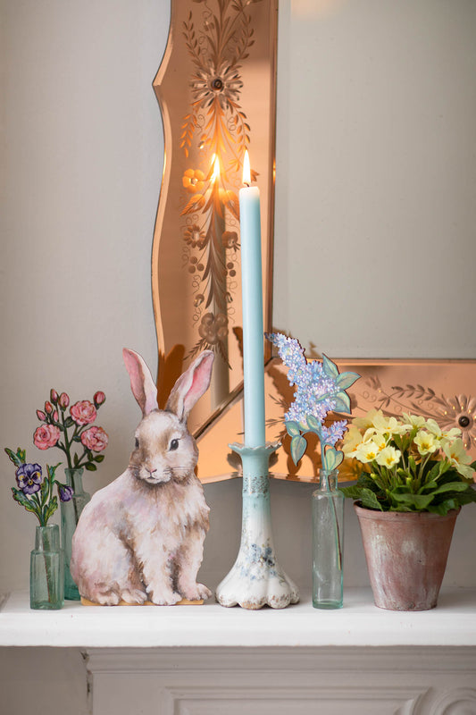 The Easter Bunny ~ One Large Standing Wooden Mantle Decoration