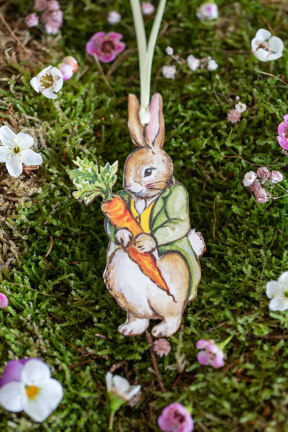 Mr Bunny with Carrot ~ Fortnum and Mason Collaboration ~Hanging Wooden ...