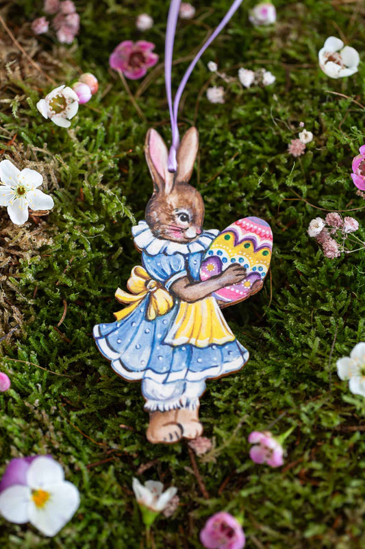 The Easter Bunny ~ Fortnum and Mason Collaboration ~ Hanging Wooden Decoration
