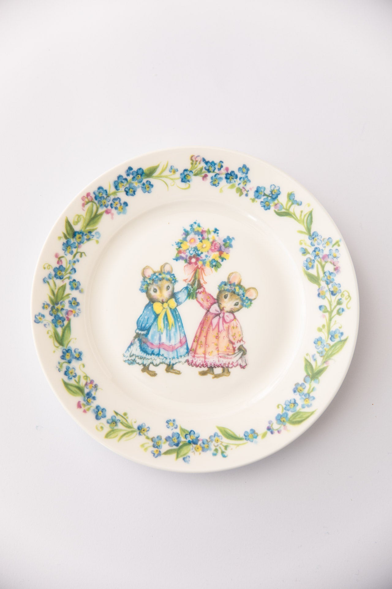 Spring Twin Mice ~ 6.5" Fine Bone China Side Plate