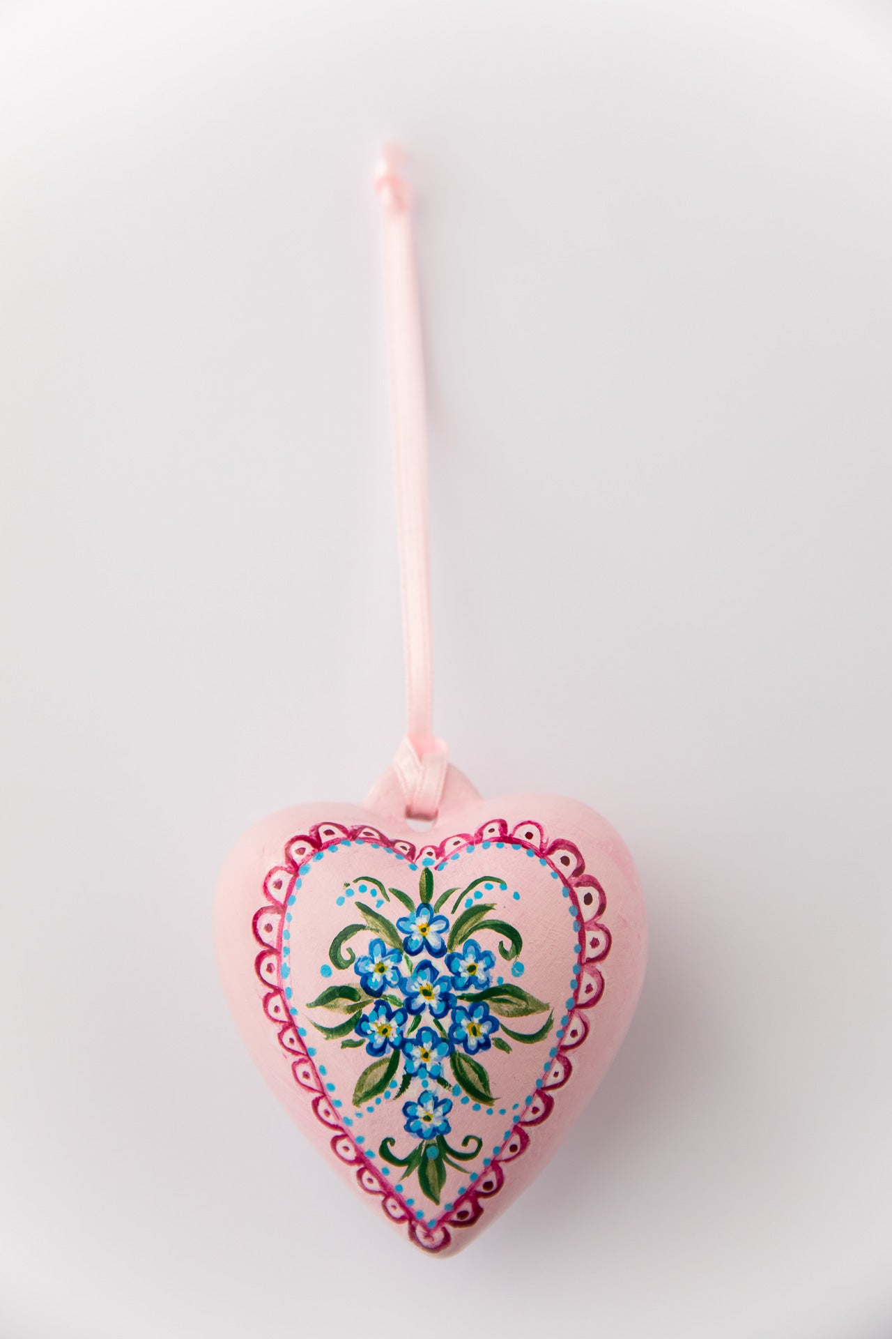 Birdie ~ Hand Painted Ceramic Heart