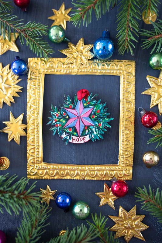Hope ~ Hanging Wooden Decoration