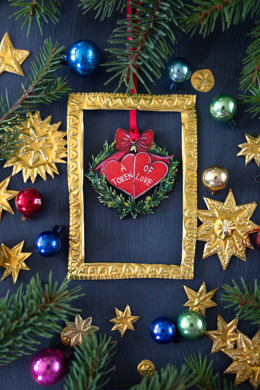 A Token Of Love ~ Hanging Wooden Decoration