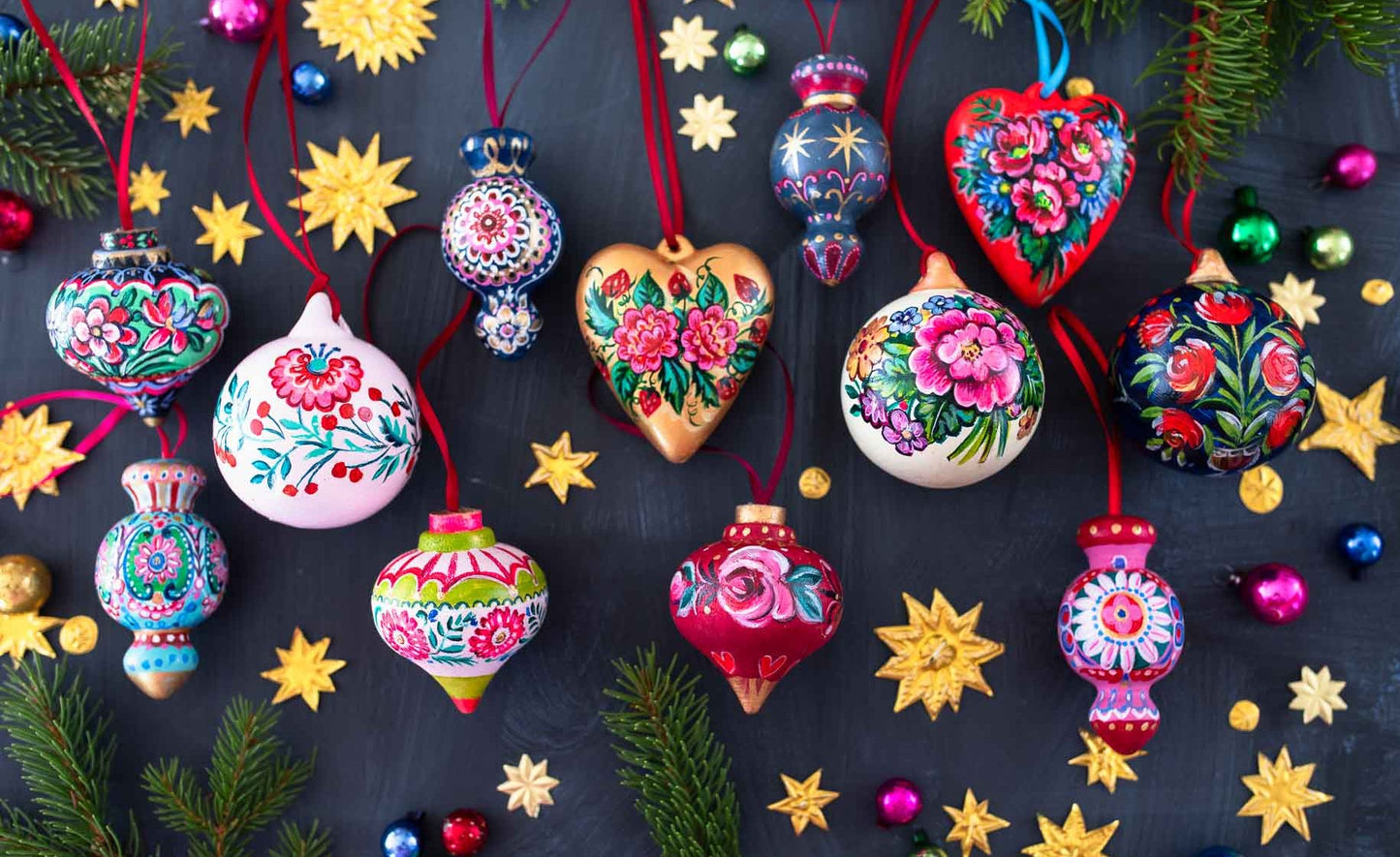Maria ~ Hand Painted Ceramic Heart